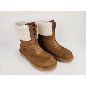 Koolaburra by UGG Lytta Short Size 6 Women's Suede Boots Chestnut 1122810